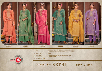 Kethi Triple Aaa Simmer Pant Style Suits