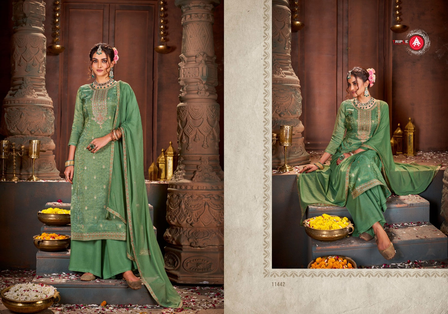 Kethi Triple Aaa Simmer Pant Style Suits
