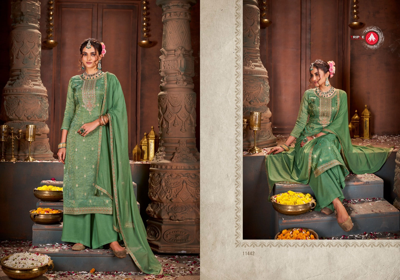 Kethi Triple Aaa Simmer Pant Style Suits