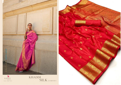 Khaddi Silk Rajtex Handloom Weaving Sarees