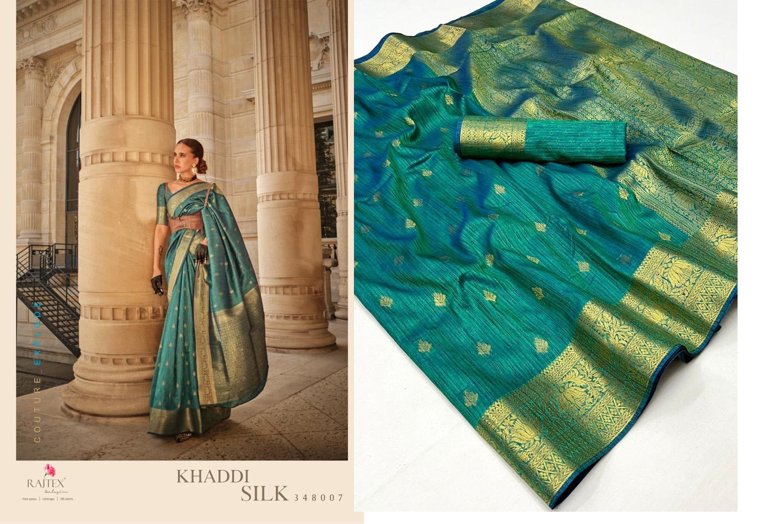 Khaddi Silk Rajtex Handloom Weaving Sarees