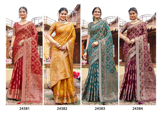 Khatli Vol 4 Lifestyle Organza Sarees