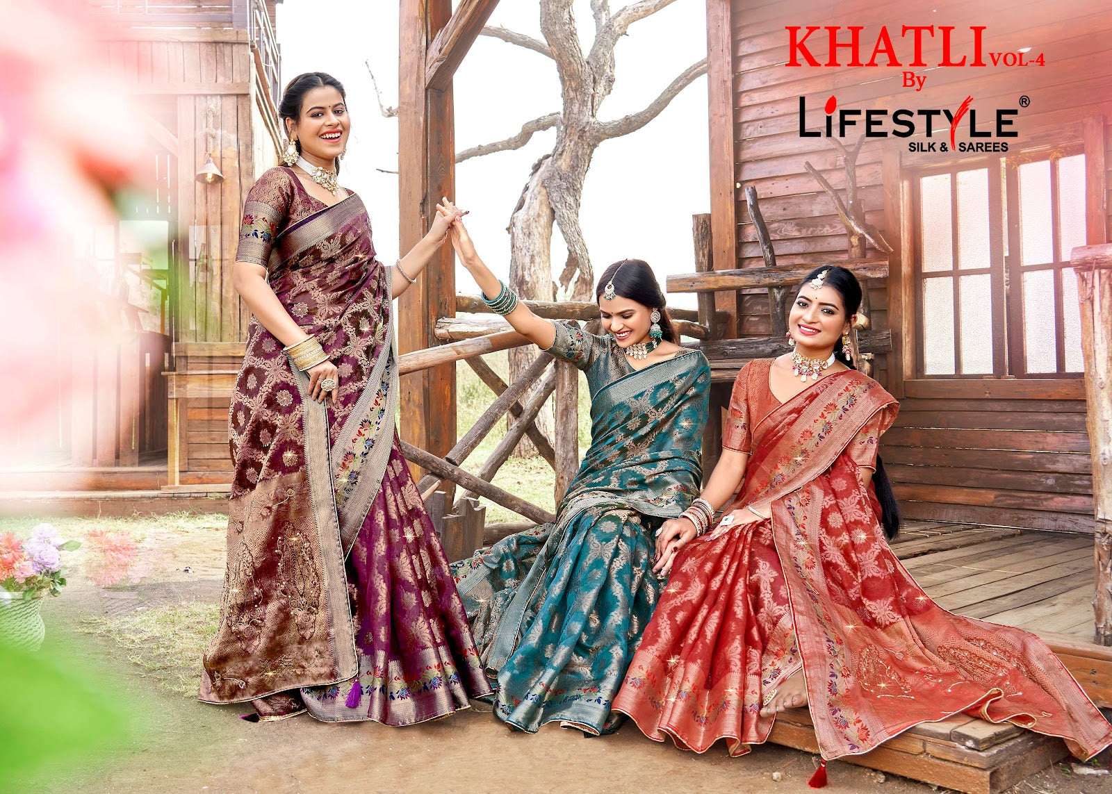 Khatli Vol 4 Lifestyle Organza Sarees