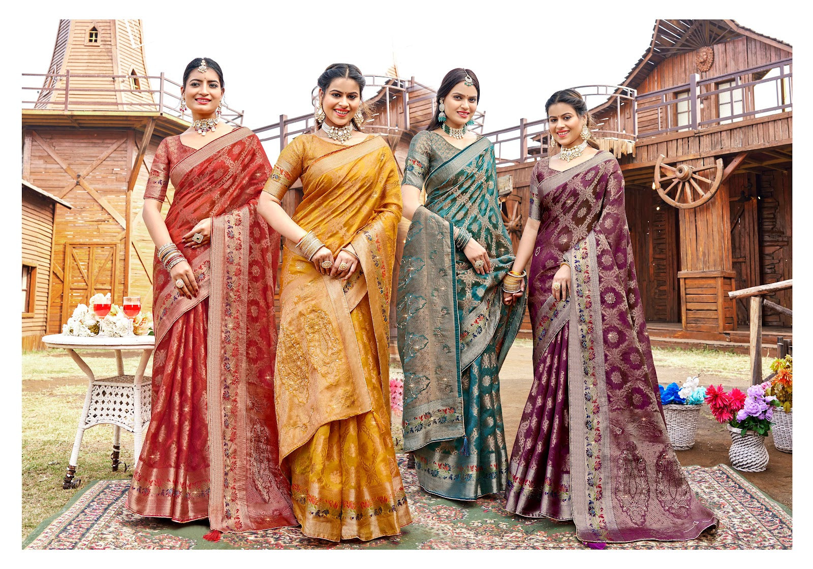 Khatli Vol 4 Lifestyle Organza Sarees