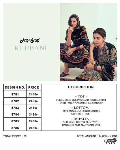 Khubani Jay Vijay Muslin Silk Pant Style Suits