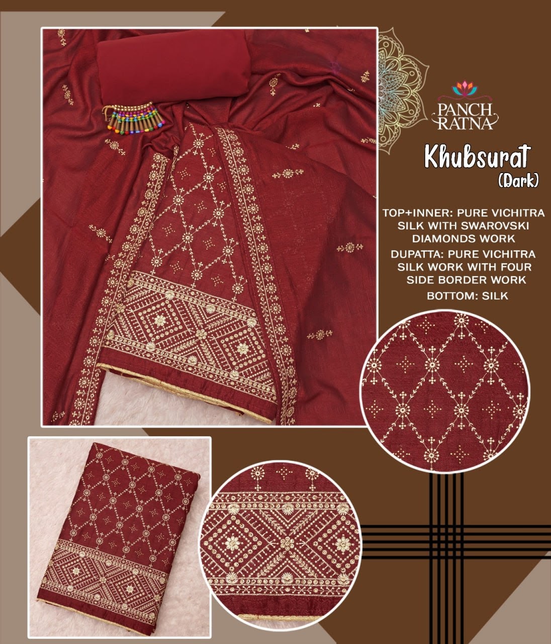 Khubsurat Panch Ratna Silk Salwar Suits