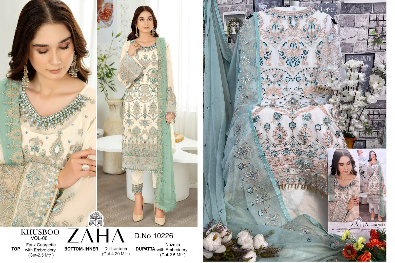 Khushbu Vol 8 Zaha Georgette Pakistani Salwar Suits