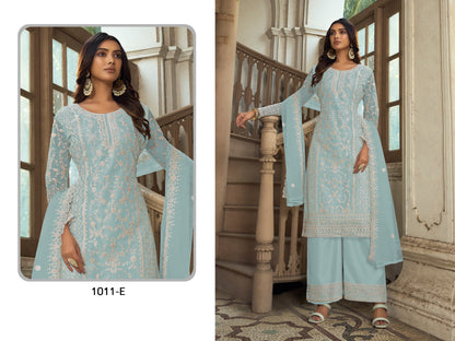 Khwaab-1011 Sabah Butterfly Net Plazzo Style Suits