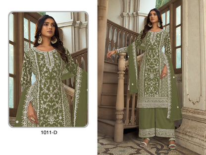 Khwaab-1011 Sabah Butterfly Net Plazzo Style Suits