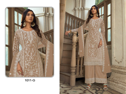 Khwaab-1011 Sabah Butterfly Net Plazzo Style Suits