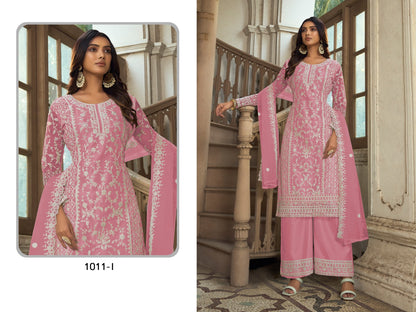 Khwaab-1011 Sabah Butterfly Net Plazzo Style Suits