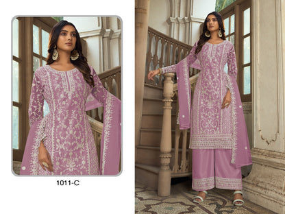 Khwaab-1011 Sabah Butterfly Net Plazzo Style Suits