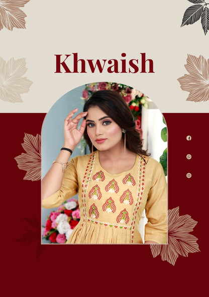 Khwaish H Dot Rayon Anarkali Kurtis