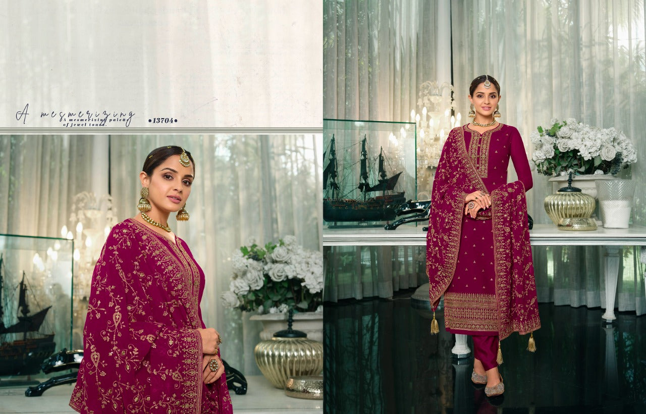 Khwaish Vol 2 Zisa Georgette Pant Style Suits