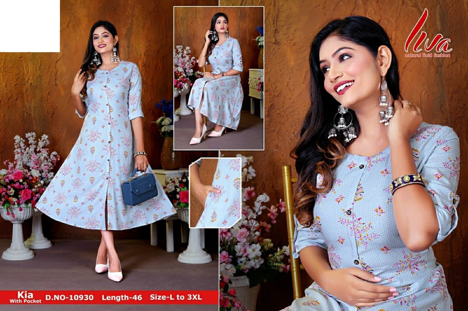 Kia Sonet Zoya Rayon Kurti With Pocket