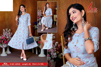 Kia Sonet Zoya Rayon Kurti With Pocket