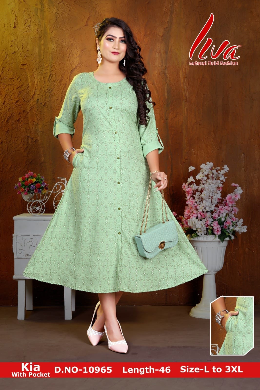 Kia Sonet Zoya Rayon Kurti With Pocket