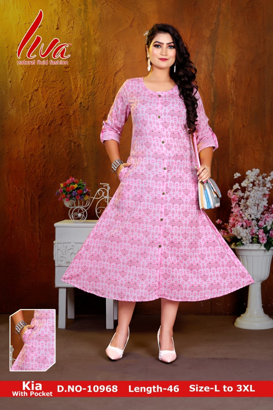 Kia Sonet Zoya Rayon Kurti With Pocket