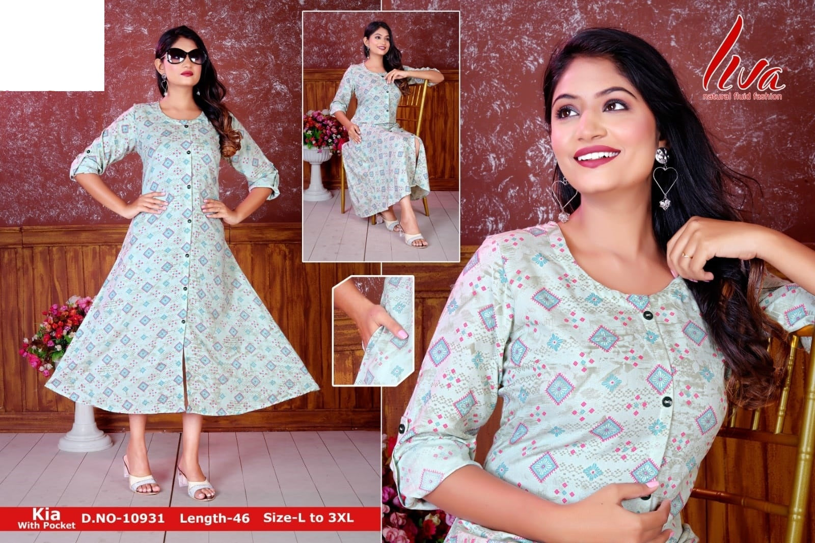 Viyaa designer pretty girl vol-1 101 to 108 series rayon designer kurtis  collection wholesale rates