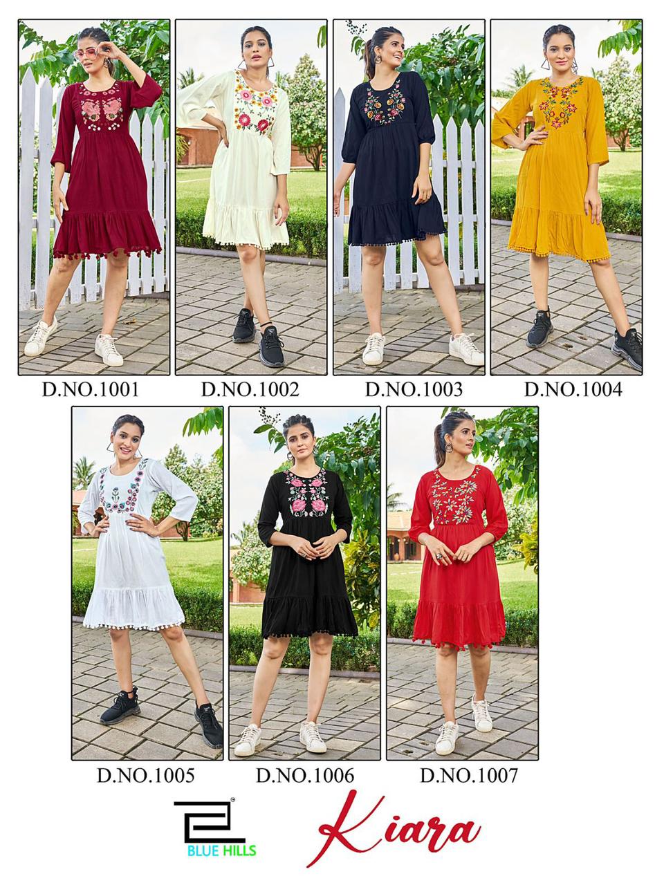 Kiara Blue Hills Rayon Midi Dress