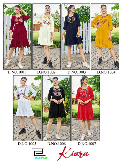 Kiara Blue Hills Rayon Midi Dress