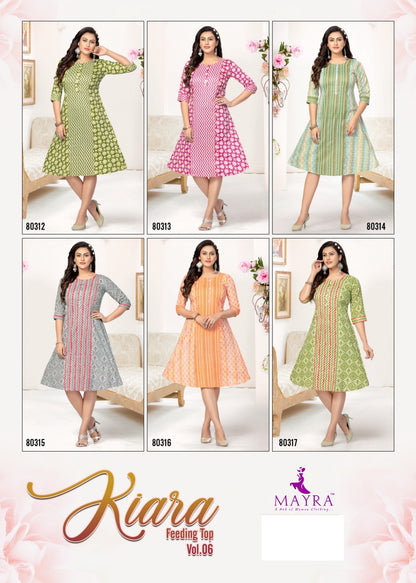 Kiara Vol 6 Mayra Rayon Feeding Kurtis