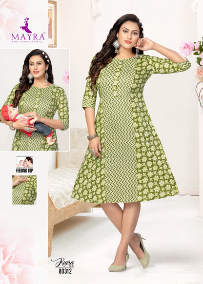 Kiara Vol 6 Mayra Rayon Feeding Kurtis