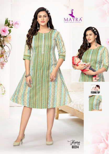Kiara Vol 6 Mayra Rayon Feeding Kurtis