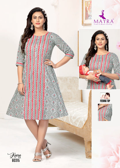 Kiara Vol 6 Mayra Rayon Feeding Kurtis