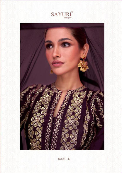 Kiara Gold Sayuri Georgette Gown Dupatta Set