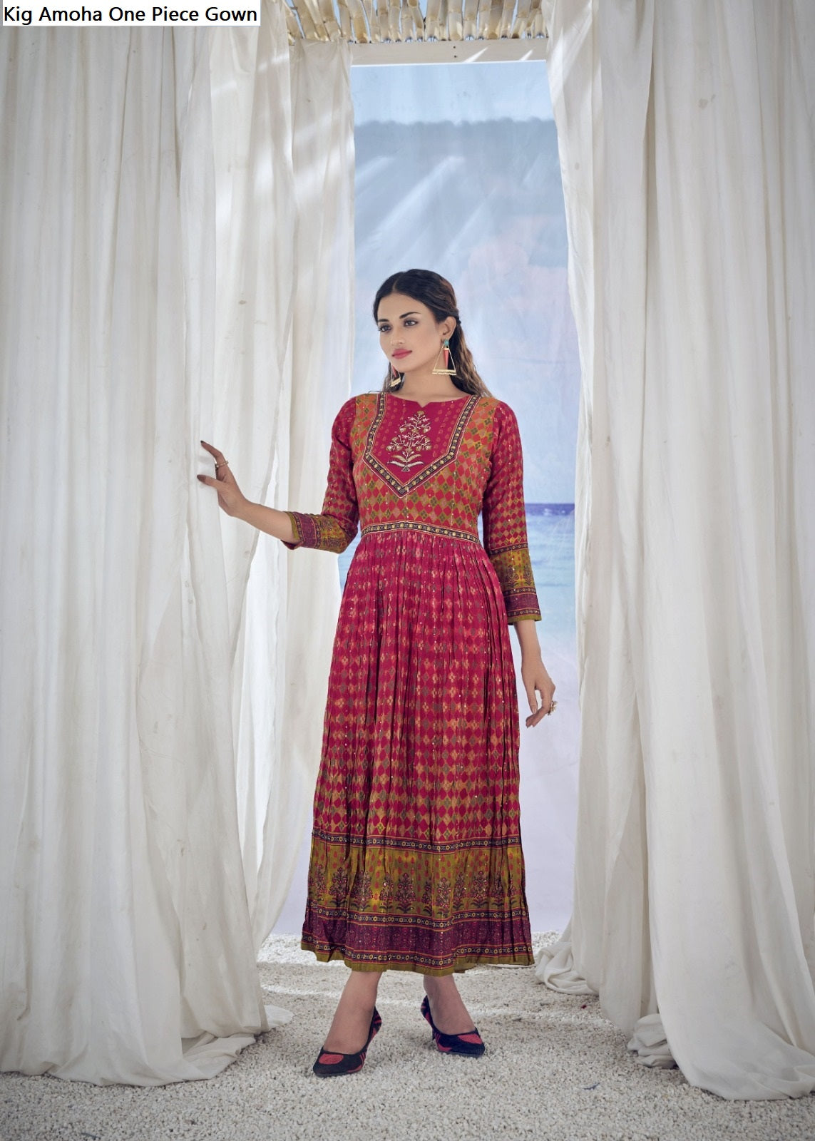 Kig Amoha Viscose Muslin One Piece Gown