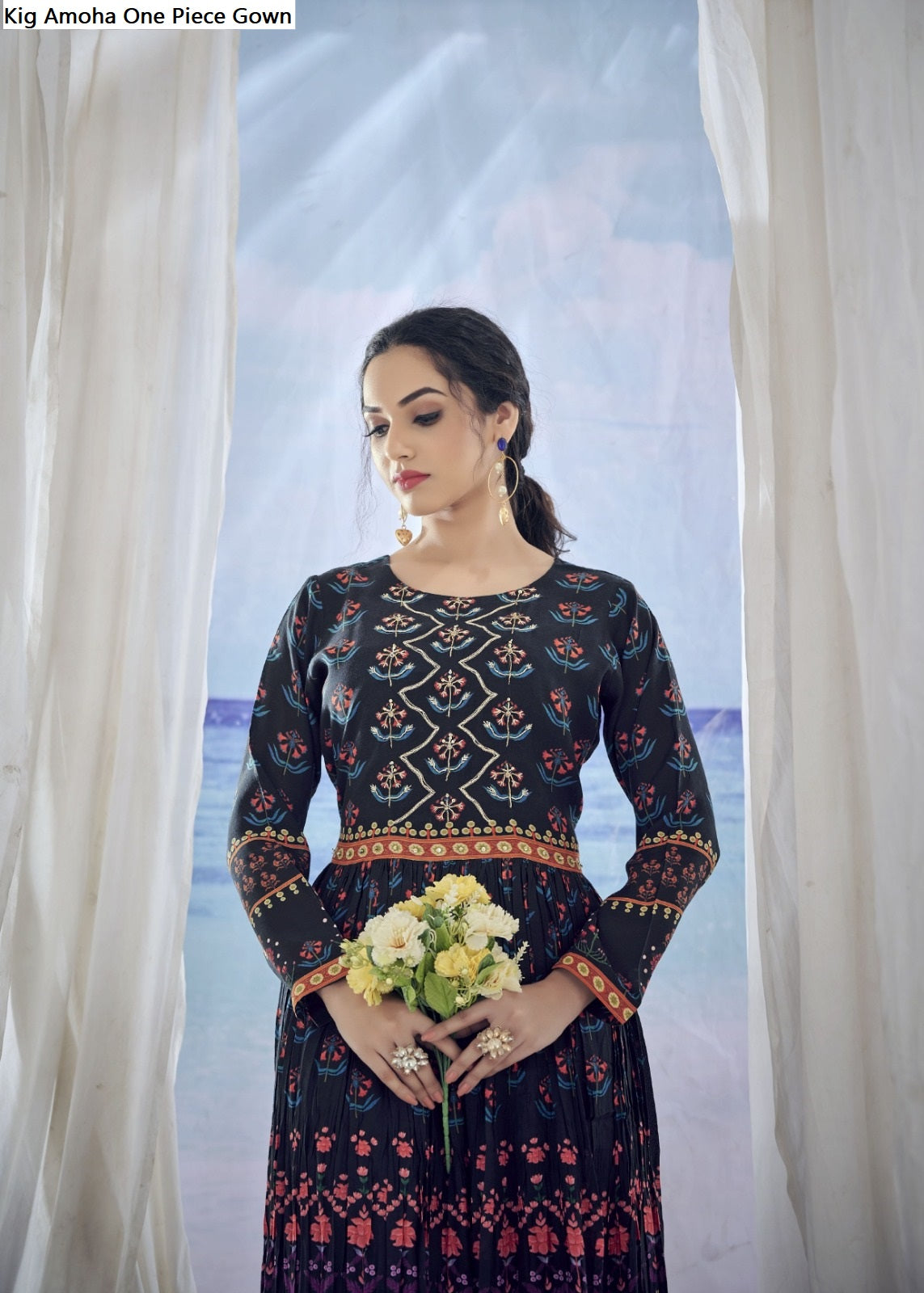 Kig Amoha Viscose Muslin One Piece Gown