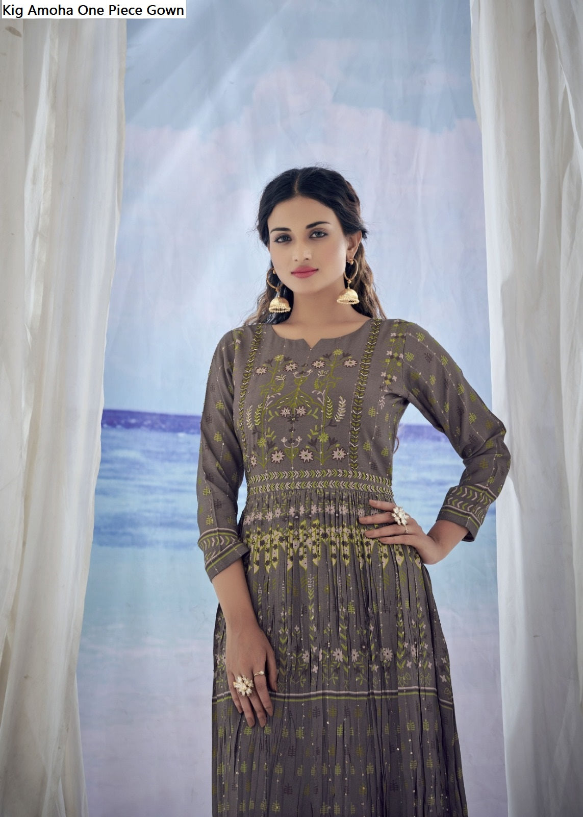 Kig Amoha Viscose Muslin One Piece Gown