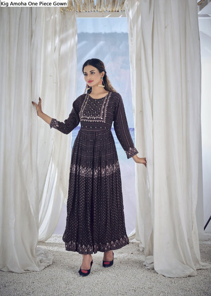 Kig Amoha Viscose Muslin One Piece Gown