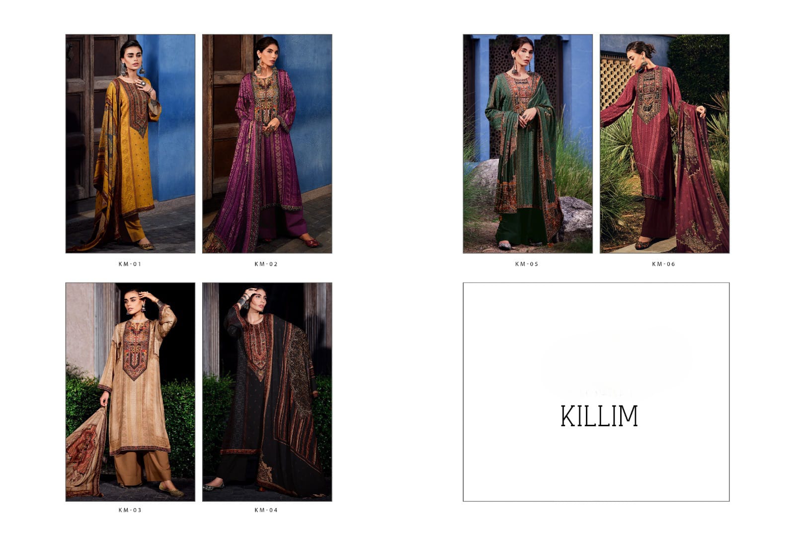 Killim Zara Jaam Satin Karachi Salwar Suits