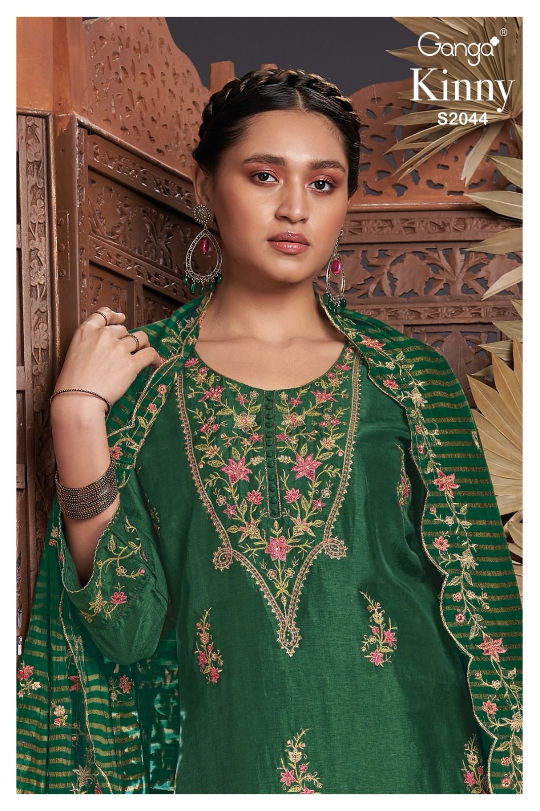 Kinny 2044 Ganga Silk Plazzo Style Suits