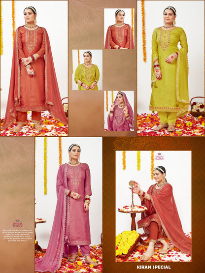 Kiran Special Panch Ratna Organza Pant Style Suits