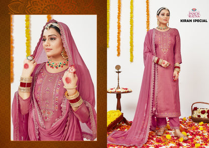 Kiran Special Panch Ratna Organza Pant Style Suits