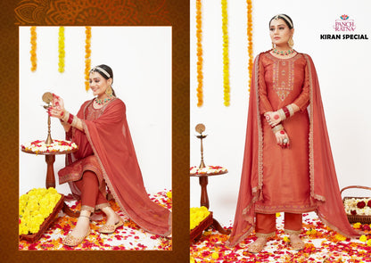 Kiran Special Panch Ratna Organza Pant Style Suits