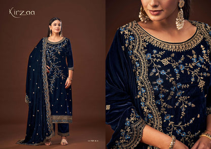 Kirzaa Sargam Prints Fancy Velvet Suits
