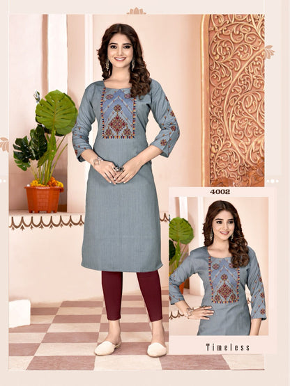 Kit Kat Vol 4 Colour Pix Rayon Straight Cut Kurtis