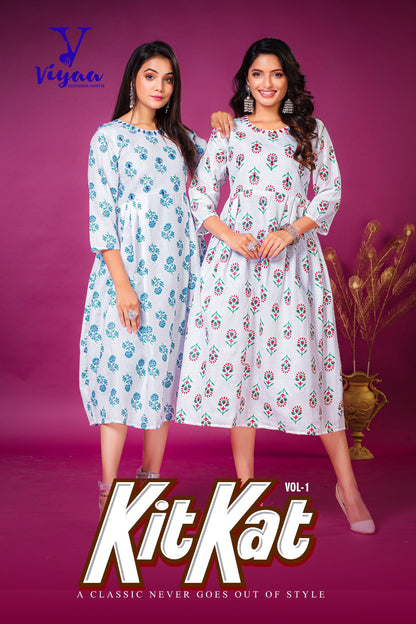 Kitkat Vol-1 Viyaa Cotton Anarkali Kurtis