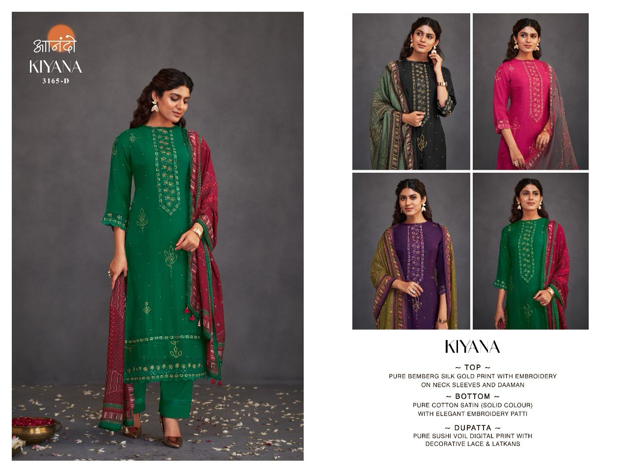 Kiyana Anando Bembarg Silk Pant Style Suits