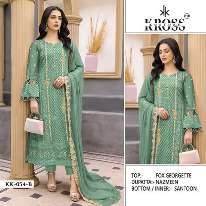 Kk 54 Kross Kulture Georgette Pakistani Salwar Suits