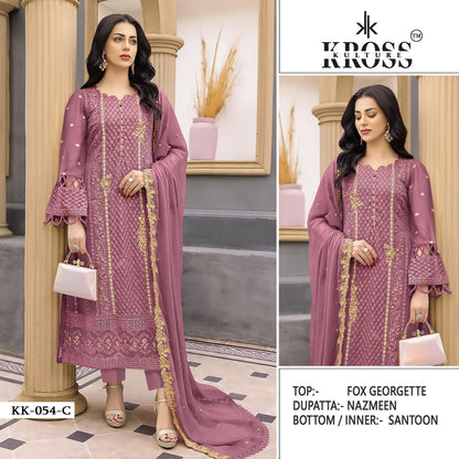 Kk 54 Kross Kulture Georgette Pakistani Salwar Suits