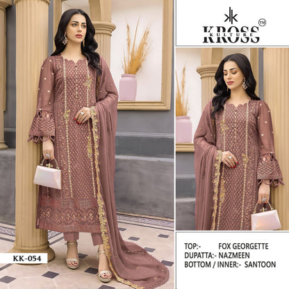 Kk 54 Kross Kulture Georgette Pakistani Salwar Suits