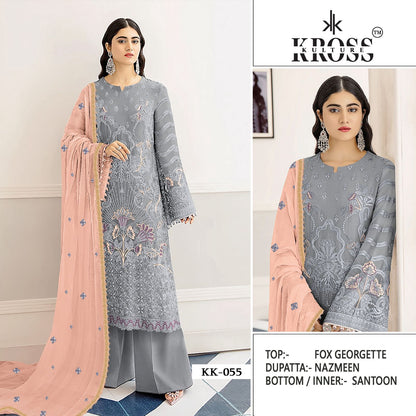 Kk 55 Kross Kulture Georgette Pakistani Salwar Suits