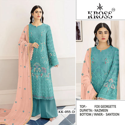Kk 55 Kross Kulture Georgette Pakistani Salwar Suits