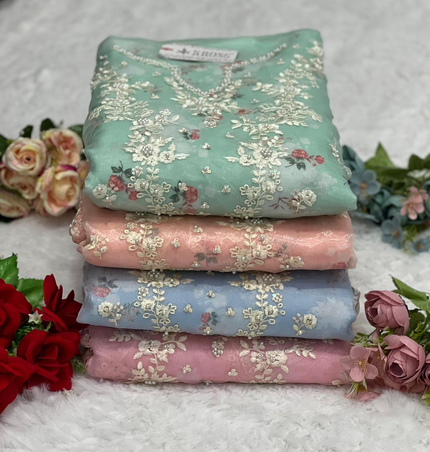 Kk 72 Kross Kulture Organza Pakistani Salwar Suits