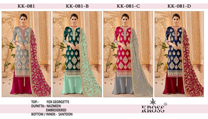 Kk 81 Kross Kulture Georgette Pakistani Salwar Suits